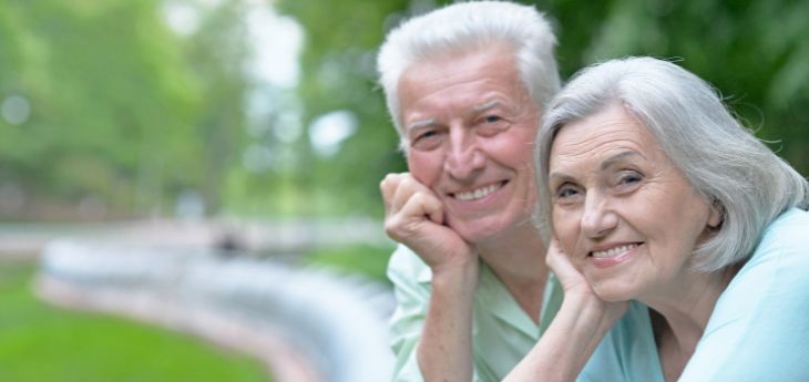 a man and woman posing for a picture